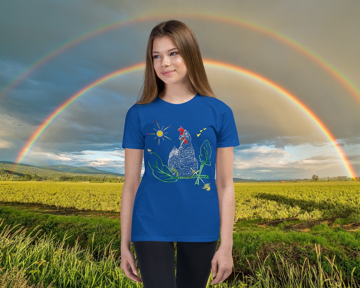 GrowCR8's tweet photo. JUST ARRIVED! โ๏ธ
Button, the Hen is offering a Peaceful Coexistence!
New Youth Apparel --> Check out her message & get one for your kids! ๐ Know someone who loves unique art, wholesome messages, and hens? Share this with them! ๐ป
#GrowCreateApparel
#GrowCreate
#UniqueTshirts https://t.co/6Wjww77Iqg