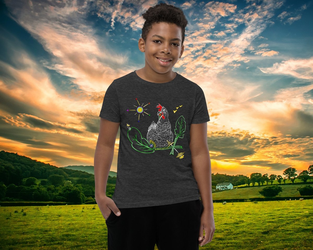 GrowCR8's tweet photo. JUST ARRIVED! โ๏ธ
Button, the Hen is offering a Peaceful Coexistence!
New Youth Apparel --> Check out her message & get one for your kids! ๐ Know someone who loves unique art, wholesome messages, and hens? Share this with them! ๐ป
#GrowCreateApparel
#GrowCreate
#UniqueTshirts https://t.co/6Wjww77Iqg