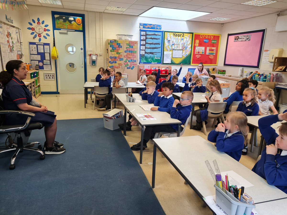 DeltaGreengates's tweet photo. #Year2GG enjoyed finding out more about nursing from our parent visitor. Children listened really well and asked some insightful questions. #teamgghistory #teamggpshe https://t.co/Nvazr0QEA4