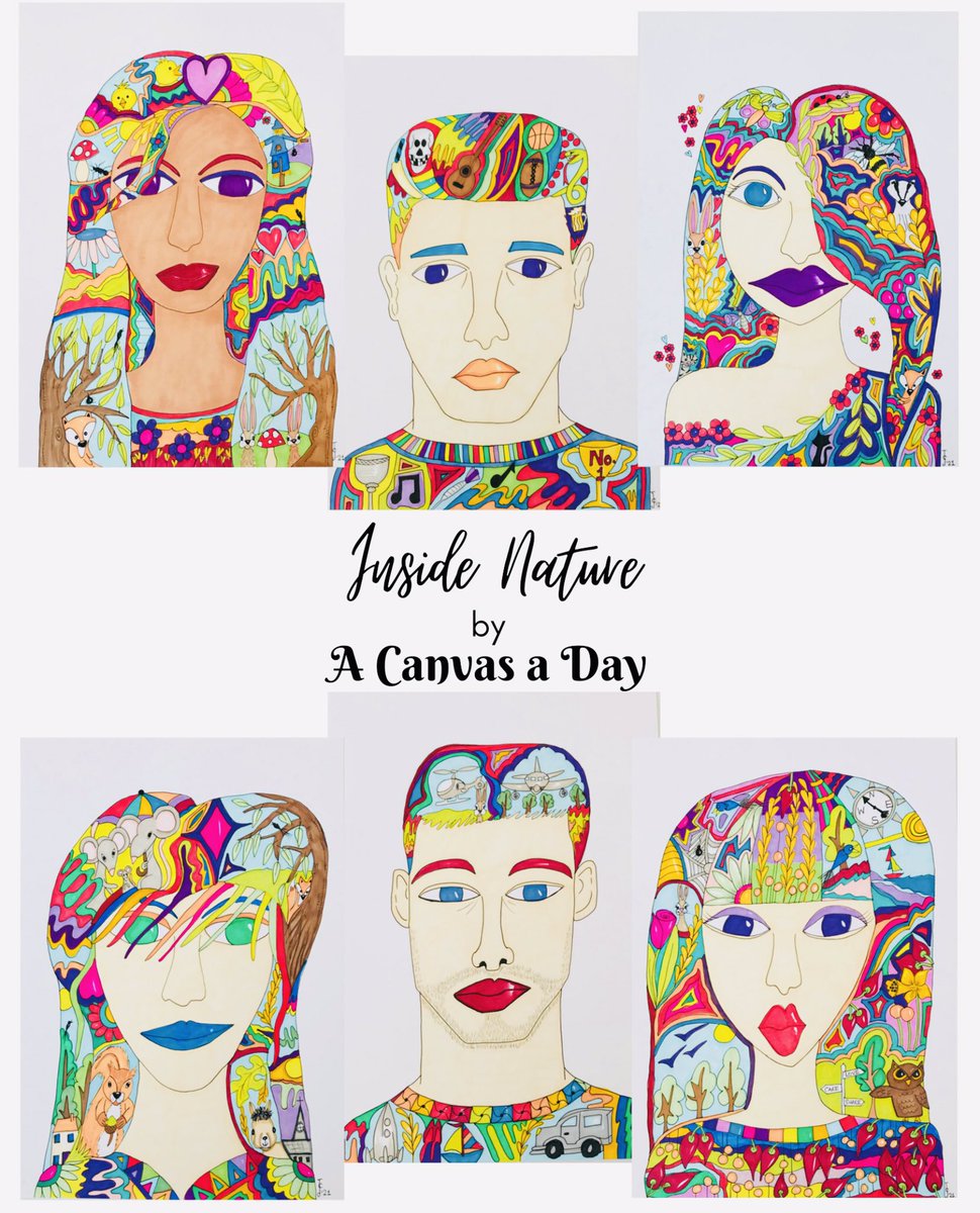 ACanvasaDay's tweet photo. I've shown my animal 'inside nature' drawings a few times but never my people ones! @ACanvasaDay 

#MHHSBD #MJNWVIP #insidenature https://t.co/WRrmJDvYSa