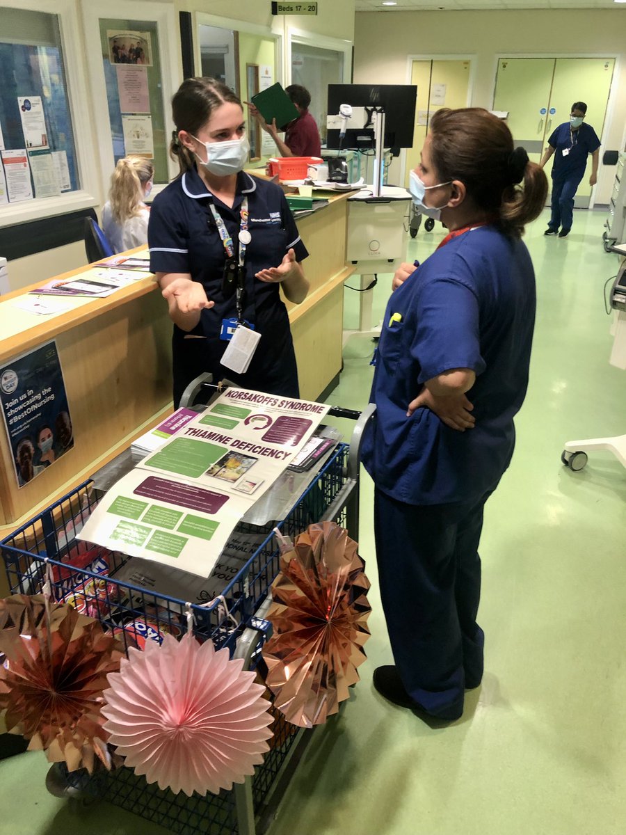 Emily May Robertson RN BEM (@sisteremms) on Twitter photo Me and <a href="/AlcoholLiaison/">Alcohol Care Team MFT</a> Becky have been out teaching staff about Korsakoffs Syndrome, how to recognise and support patients with it and also how effective management of thiamine deficiency can prevent it.
Great engagement from <a href="/ImsMri/">IMS.MRI</a> <a href="/eaa_mri/">EAA.MRI</a> visiting rest of <a href="/MFT_MRI/">Manchester Royal Infirmary</a> next week! Me and <a href="/AlcoholLiaison/">Alcohol Care Team MFT</a> Becky have been out teaching staff about Korsakoffs Syndrome, how to recognise and support patients with it and also how effective management of thiamine deficiency can prevent it.
Great engagement from <a href="/ImsMri/">IMS.MRI</a> <a href="/eaa_mri/">EAA.MRI</a> visiting rest of <a href="/MFT_MRI/">Manchester Royal Infirmary</a> next week!