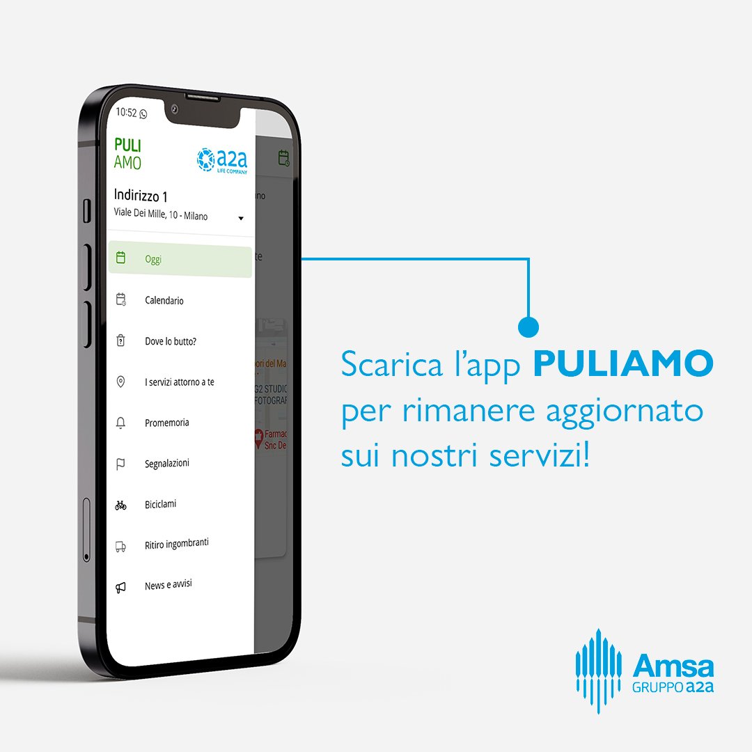 amsa_spa's tweet photo. Hai già scaricato #Puliamo, la nostra app gratuita che ti permette di rimanere aggiornato sui nostri servizi?

Scaricala per avere a portata di mano tutte le informazioni della tua zona e molto altro.

Scopri tutte le sue funzionalità 👉 https://t.co/Jk5iqnVWgo https://t.co/QftriGHHaM