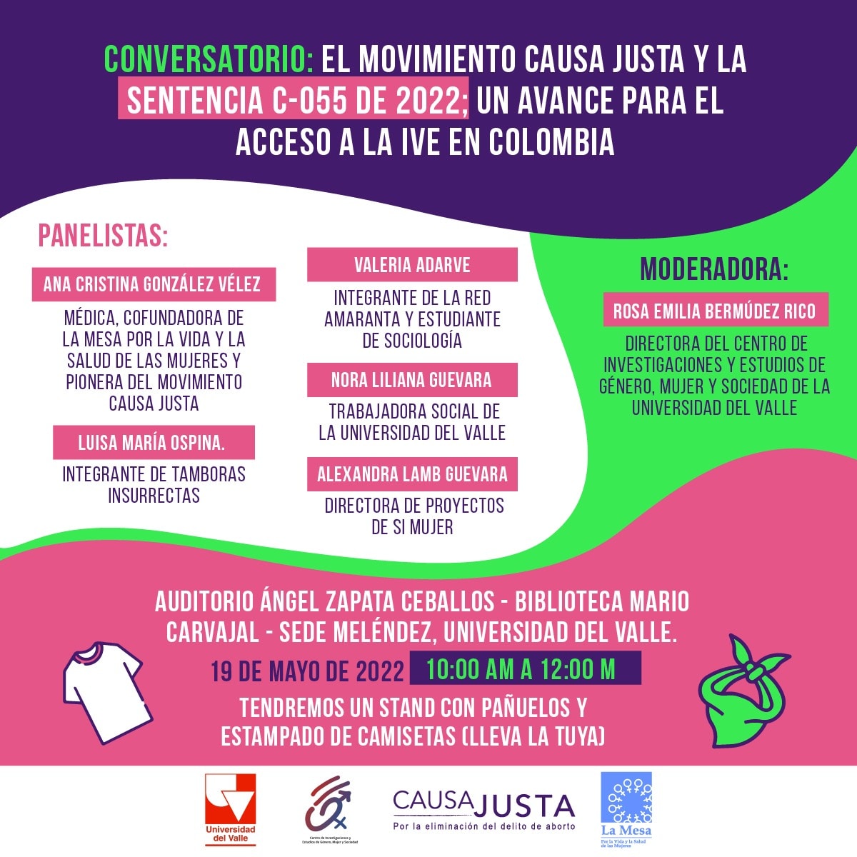 Amarantas_'s tweet photo. Les invitamos este 19 de mayo a participar en este importante espacio. Las panelistas son unas tesas estudiosas del tema, entre ellas nuestra compañera @valeria_adarve https://t.co/zGNT1znZZg