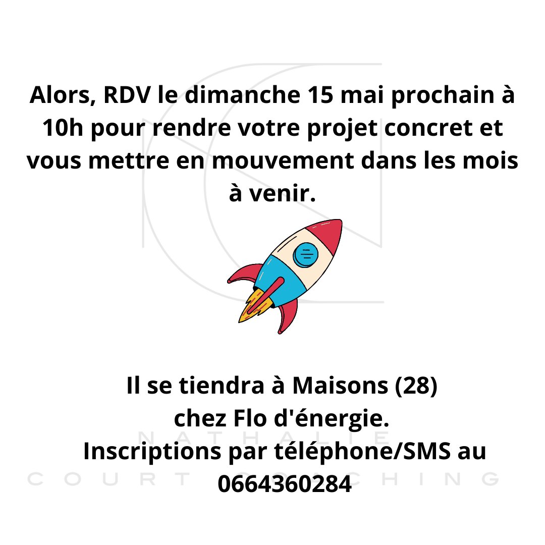 Nath_Court's tweet photo. Le prochain atelier de #coachingcollectif aura lieu dimanche 15 mai de 10h à 12h et aura pour thème "Clarifier et définir mes #objectifs". Il se tiendra à Maisons. Facilement accessible depuis #chartres #rambouillet #maintenon #Dourdan #ablis #etampes #saintarnoultenyvelines https://t.co/BhzdbqH3TU