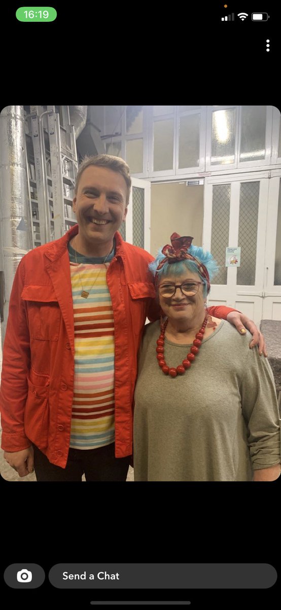 EllissDobson's tweet photo. Can’t believe I’m sat at home in bed while my Grandmas chilling with @joelycett how does it feel to live my dream Lynne? https://t.co/HGqZVYp42W