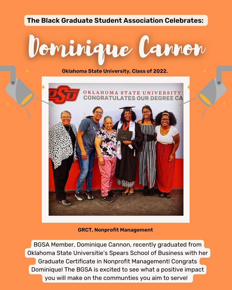 Congrats Dominique! The BGSA is excited to see what a positive impact you will make on the communties you aim to serve!  

#blackexcellence #blackgraduatestudent ✊🏾