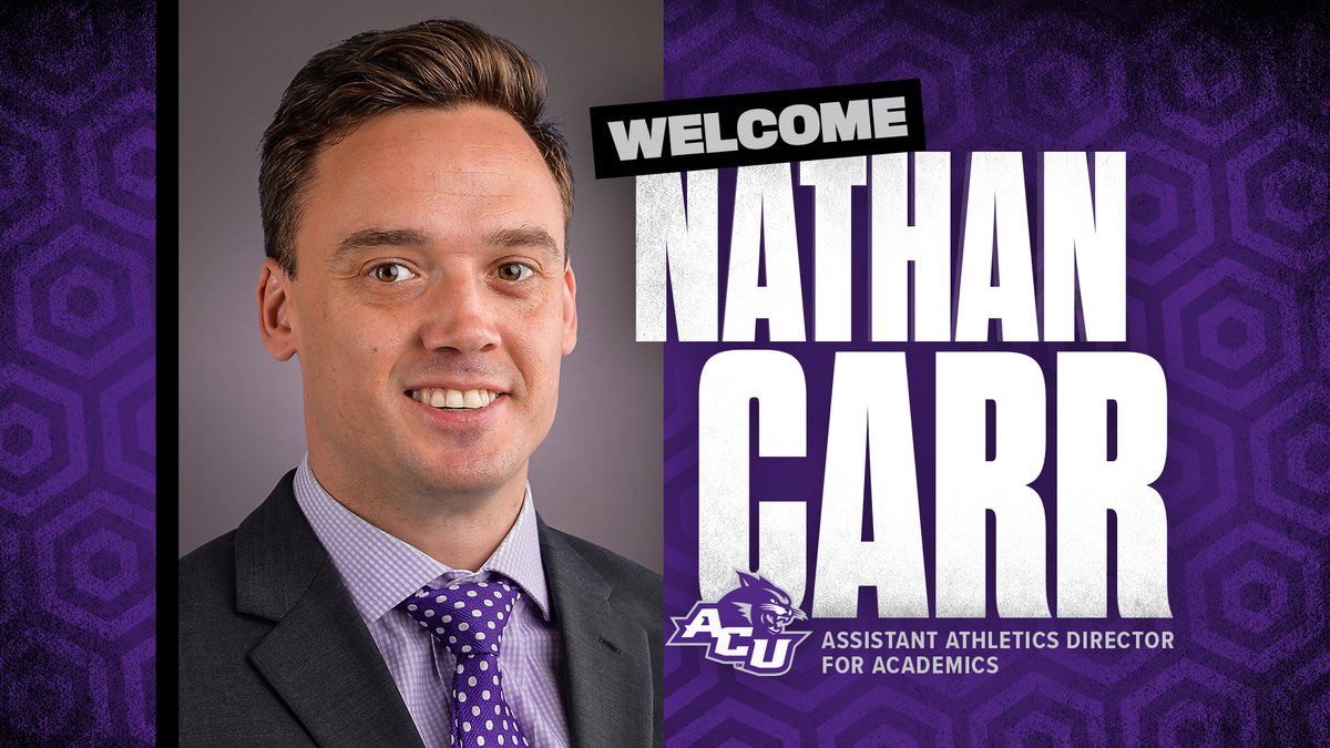 ACUsports's tweet photo. ACU Athletics has announced the addition of Nathan Carr to the staff as Assistant Athletics Director for Academics. Carr will serve oversee all academics and work directly with the Wildcat basketball, tennis and golf programs. 

More | https://t.co/m3PsNo6VBU

#GoWildcats https://t.co/fBCkVgOITN