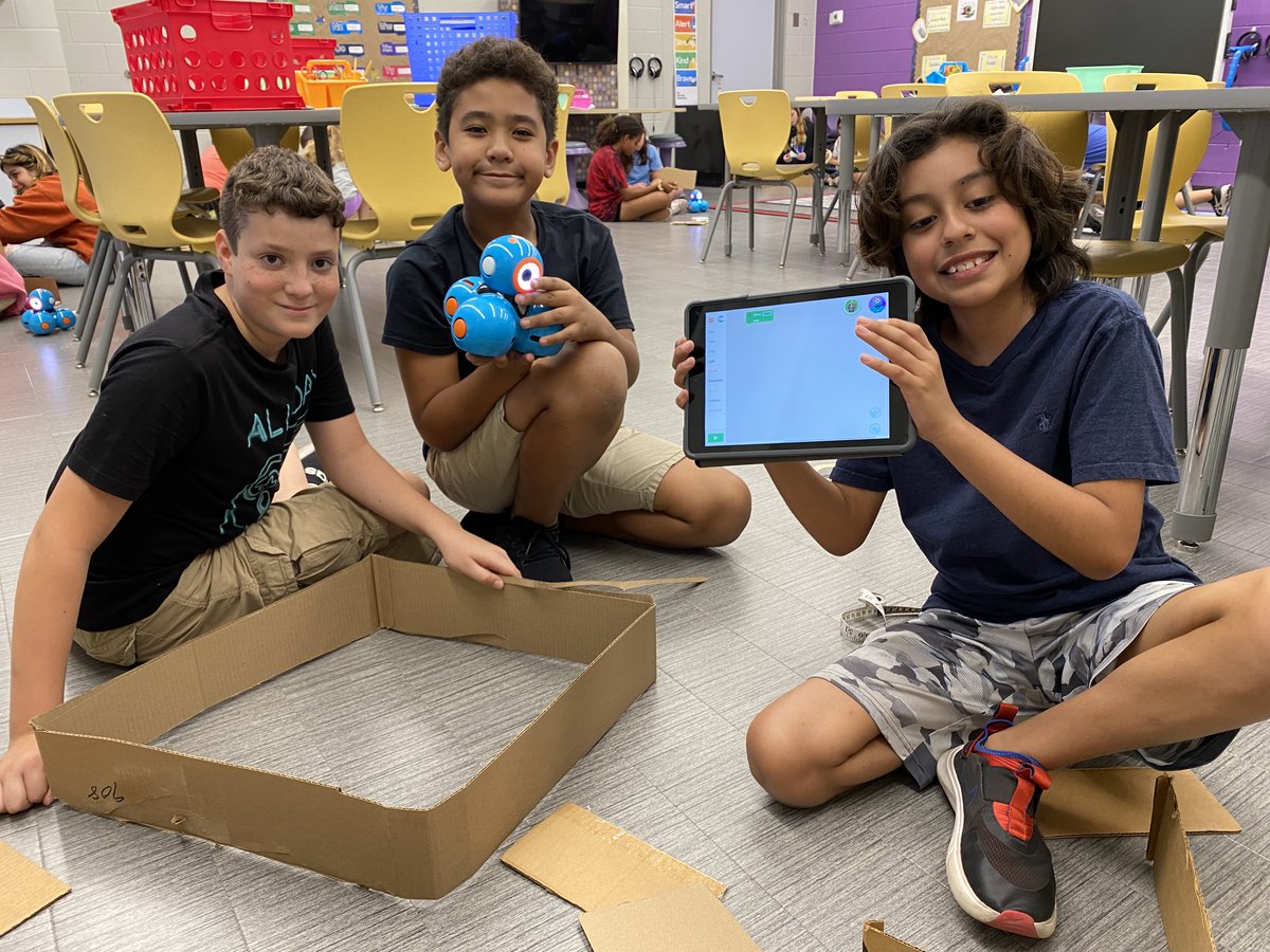 Our 5th graders have had an a-MAZE-ing week coding their robots through the mazes they created.