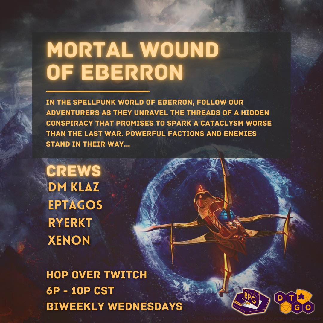 Mortal Wound returns at 6pm CST tonight!  Join us on Twitch! (link in bio)

#DTGO #deaf #ASL #dnd #ttrpg #twitch