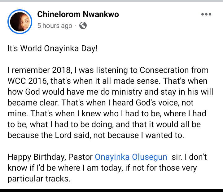 chinaerorom's tweet photo. #WorldOnayinkaDay 
Happy Birthday Reverend sir. 
My Pastor's Pastor. Prophet to my Prophet, and mine as such. 
We're blessed because our Pastor has you, sir. https://t.co/s8mU7ev1Pw