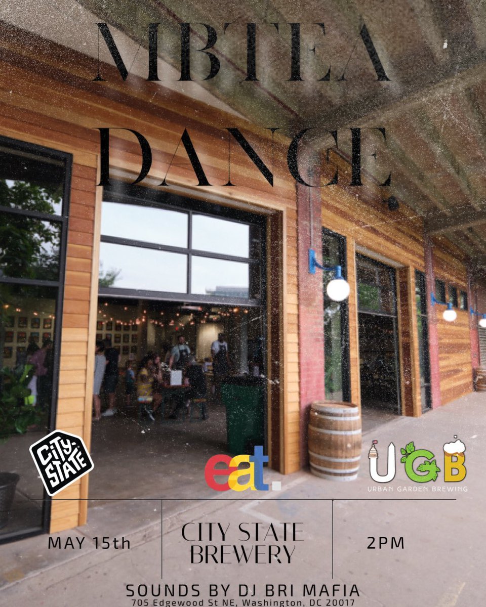 OG_Bri's tweet photo. Before my first tour show with Lil Boom this Sunday, join myself &amp; Urban Garden Brewing at City State Brewery for our day party “MBTEA Dance”.

Come try our first release ‘Chamolite’, with sounds provided by yours truly. Party starts at 2PM. Free RSVP.✨

https://t.co/Y32ktr5d5D https://t.co/dSbwyOoT56