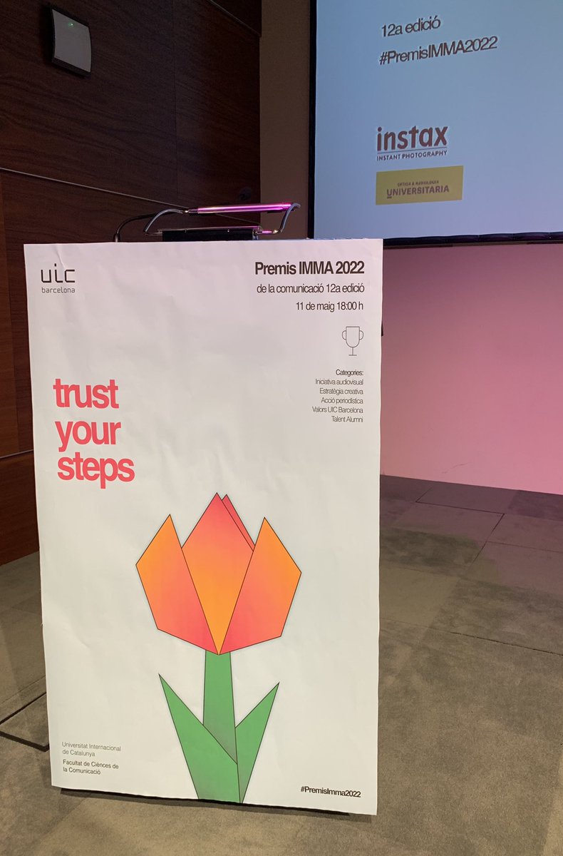 uic_comunicacio's tweet photo. 📣 Volem agrair el patrocini i la col·laboració de @InstaxES 📸 i @OpticaUni 👓 en aquesta 12ª edició dels #PremisIMMA2022 🌷
#TrustYourSteps #instax #instaxfilm #OpticaUniversitaria https://t.co/CM7jvMgeba