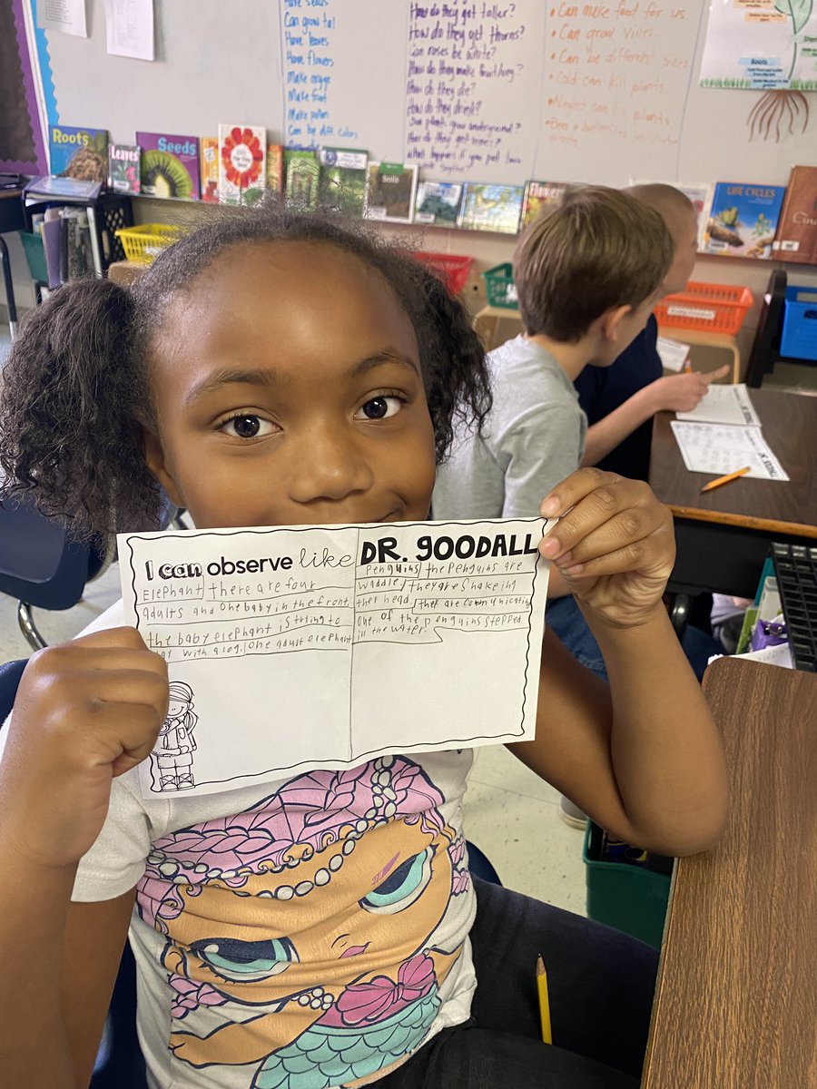 tweetingbrown's tweet photo. We're learning about Jane Goodall this week. We're using live zoo cams to observe like Jane! @ShelbyEdTech #edtech #virtualfieldtrip #observe #futurescientists https://t.co/E8HGaWtyL7