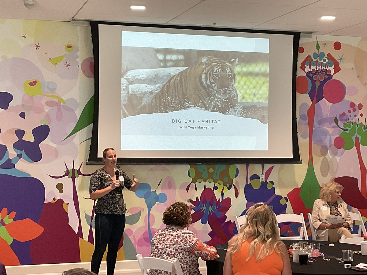michaelpcorley's tweet photo. Renee from Sarasota’s Big Cat Habitat discussing how they have created a series of events to engage the community and earn money to support the animals. The power of #earnedincome #TPFMarginMission @ThePattersonFdn @margin_mission https://t.co/BMypTOKF4r