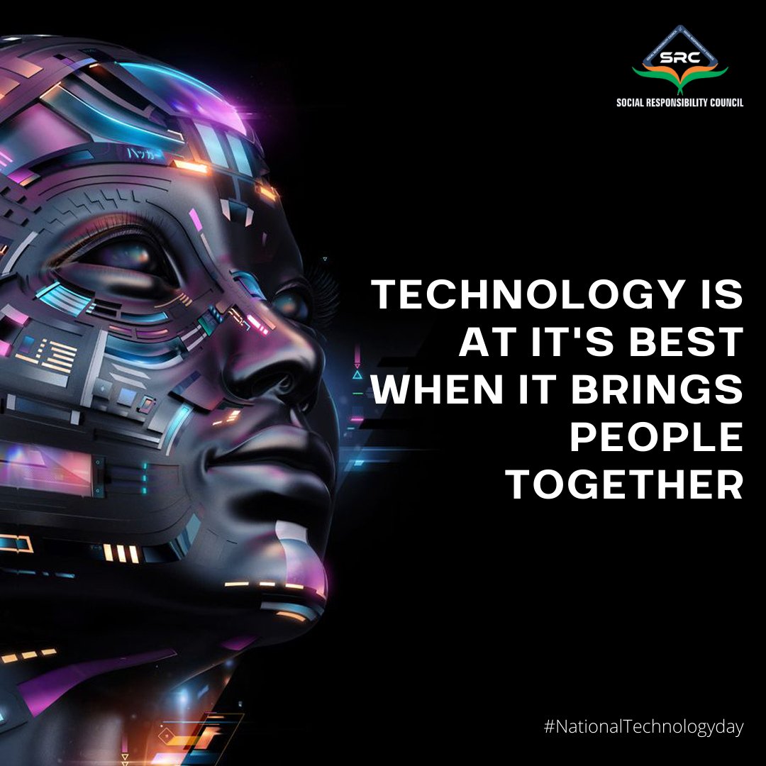 Srcdelhi's tweet image. Technology is at it&apos;s brings people together.
#technologyday #TechnologyDay2022 #tech #technology