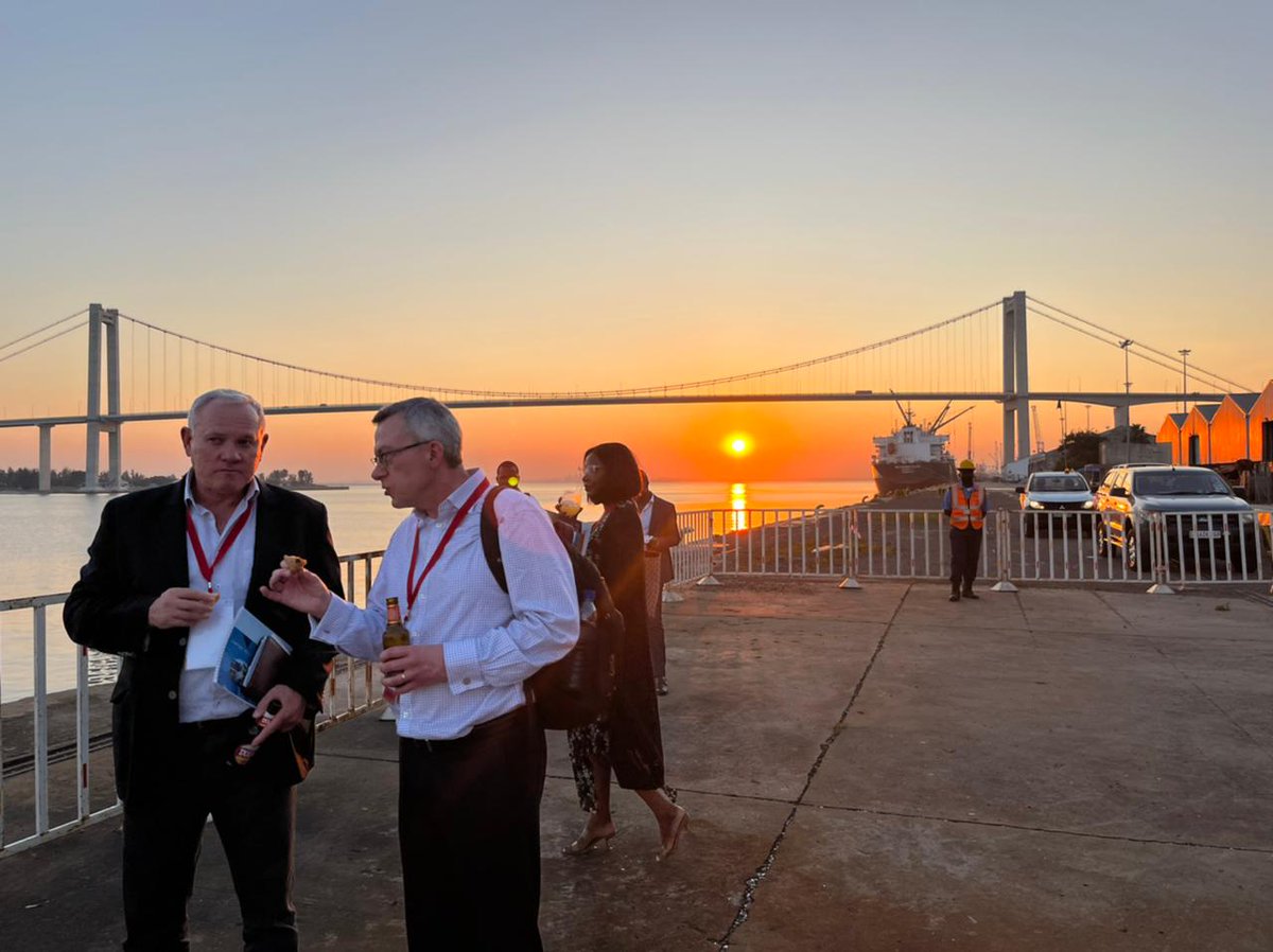 SAInfraExpo's tweet photo. A magnificent Maputo sunset as we end day 1 with networking! Looking forward to what day 2 will bring!

We're thrilled that in-person events are back!

#TransportEvolutionMozambique #Transport #SADC #TransportEvolution #AFCFTA #Rail #Road #Sea https://t.co/X1KHUhJZFq