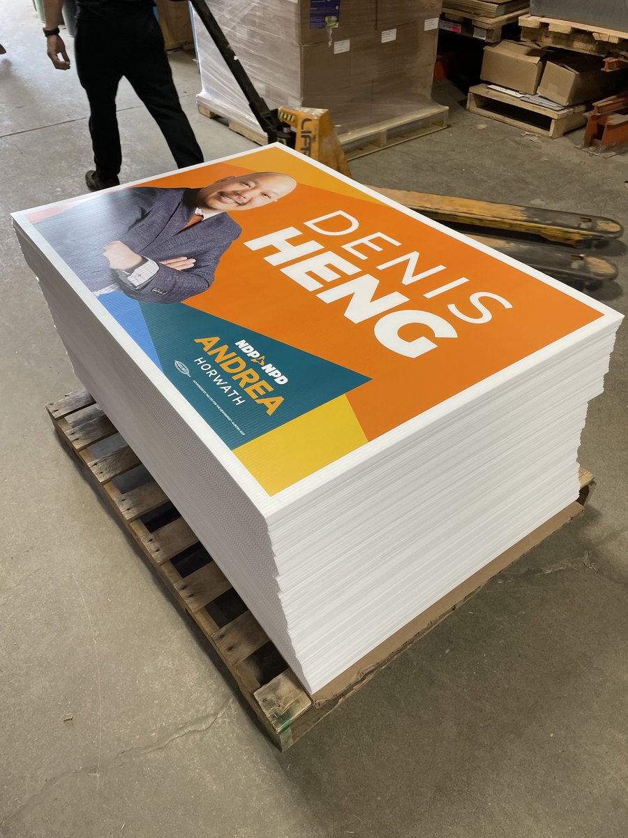 DenisHengNDP's tweet photo. Hot off the press - my signs are in! My campaign team is already busy getting them out to everyone who has asked for one. If you haven't already, request a sign to show your support for a better government.  https://t.co/QaSxByGhod https://t.co/4PSwevgzPu