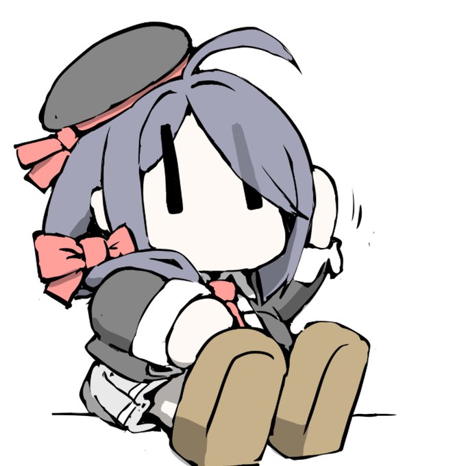 艦これラクガキ、まめ艦ありあけ^^
"あ、ていとくだー"と、手をフリフリ^^ 