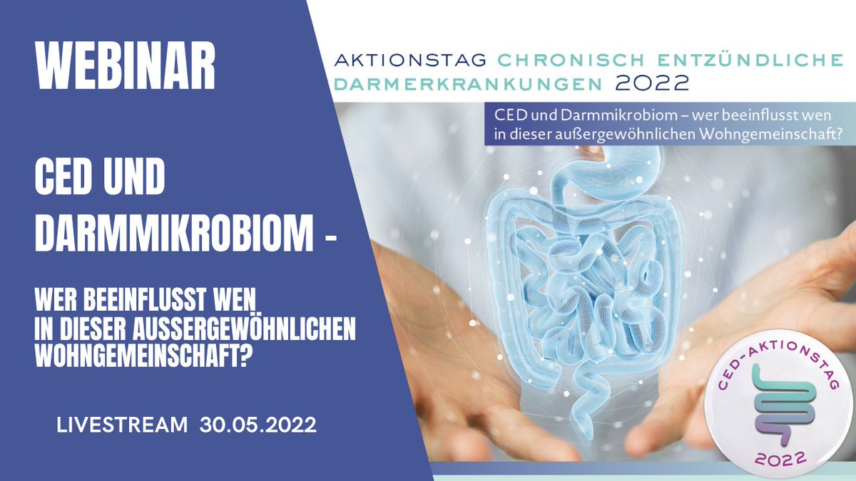 Aktionstag Chronisch-entzündliche Darmerkrankungen 2022 #CEDE #CED #crohnsdisease #ulcerativecolitis ! Die Gastro-Liga ist dabei mit einem Webinar am 30. Mai um 18.00 Uhr. Unbedingt vormerken und unter streamedup-events.com/ced2022 teilnehmen!