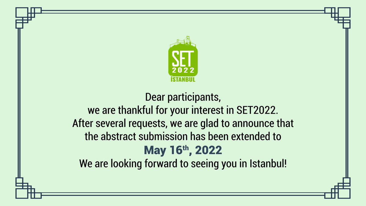 IstanbulSET2022 tweet media