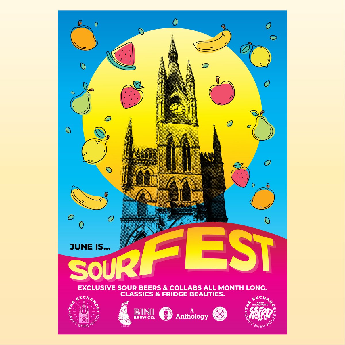 June is Sourfest at The Exchange! 

A month long celebration of lip smacking sour beers. Throughout the month we'll have some classics, exclusive launches, exciting colabs and a ton of cans &amp; bottles. 

See you in the beer yard...