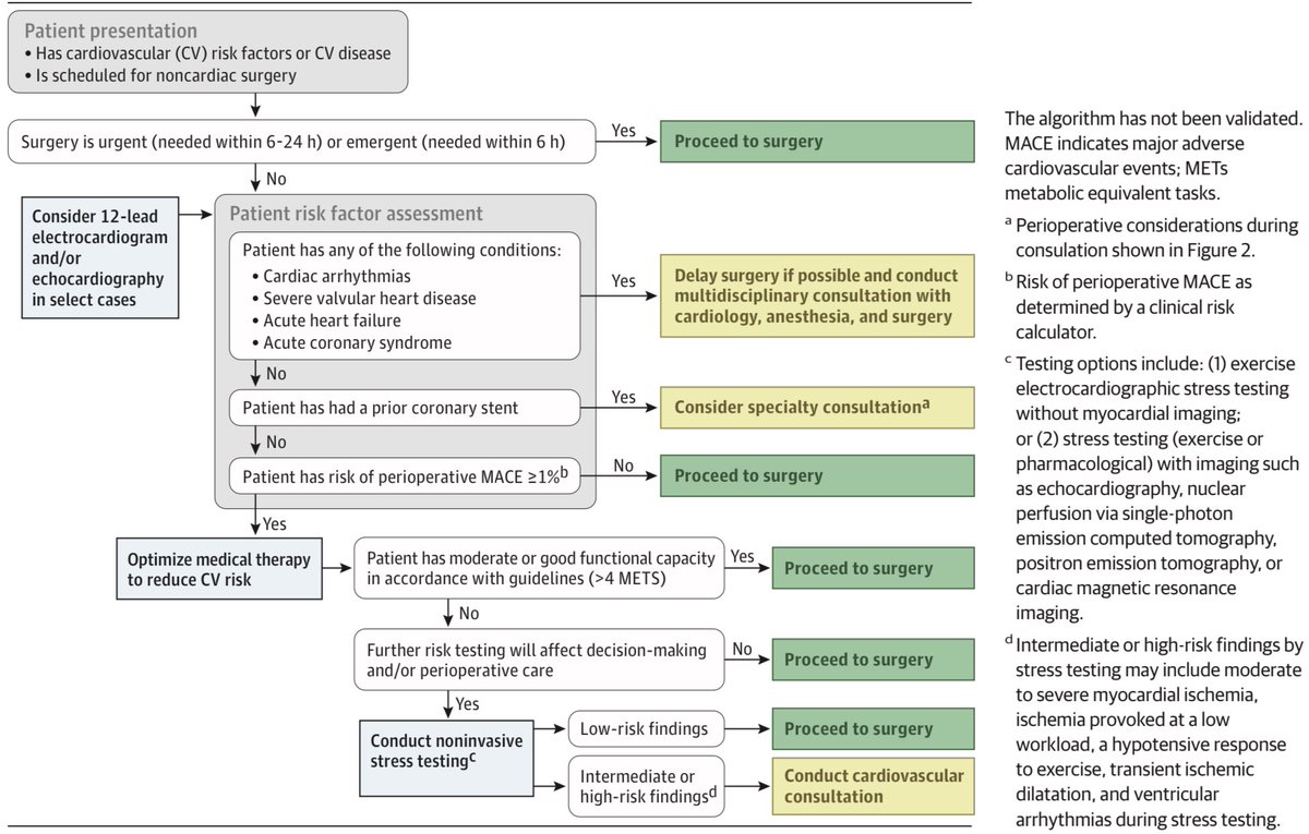 AmbrizMau's tweet photo. Algoritmo propuesto para la evaluación del riesgo cardiovascular perioperatorio:

JAMA 2020;324(3):279-290. https://t.co/JYjg5cFAZD