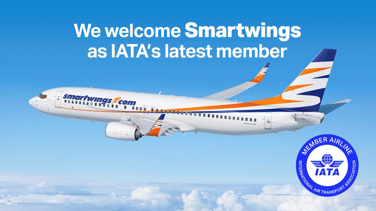 Congratulations 👏 to @SmartwingsGroup for joining IATA's #airlinemembership. 

Smartwings is the largest ✈️ in the Czech Republic 🇨🇿 , operating scheduled, charter & business flights to over 8️⃣ 0️⃣ destinations in Europe & Middle East. 

Find out more 👉 bit.ly/3FqMjCi
