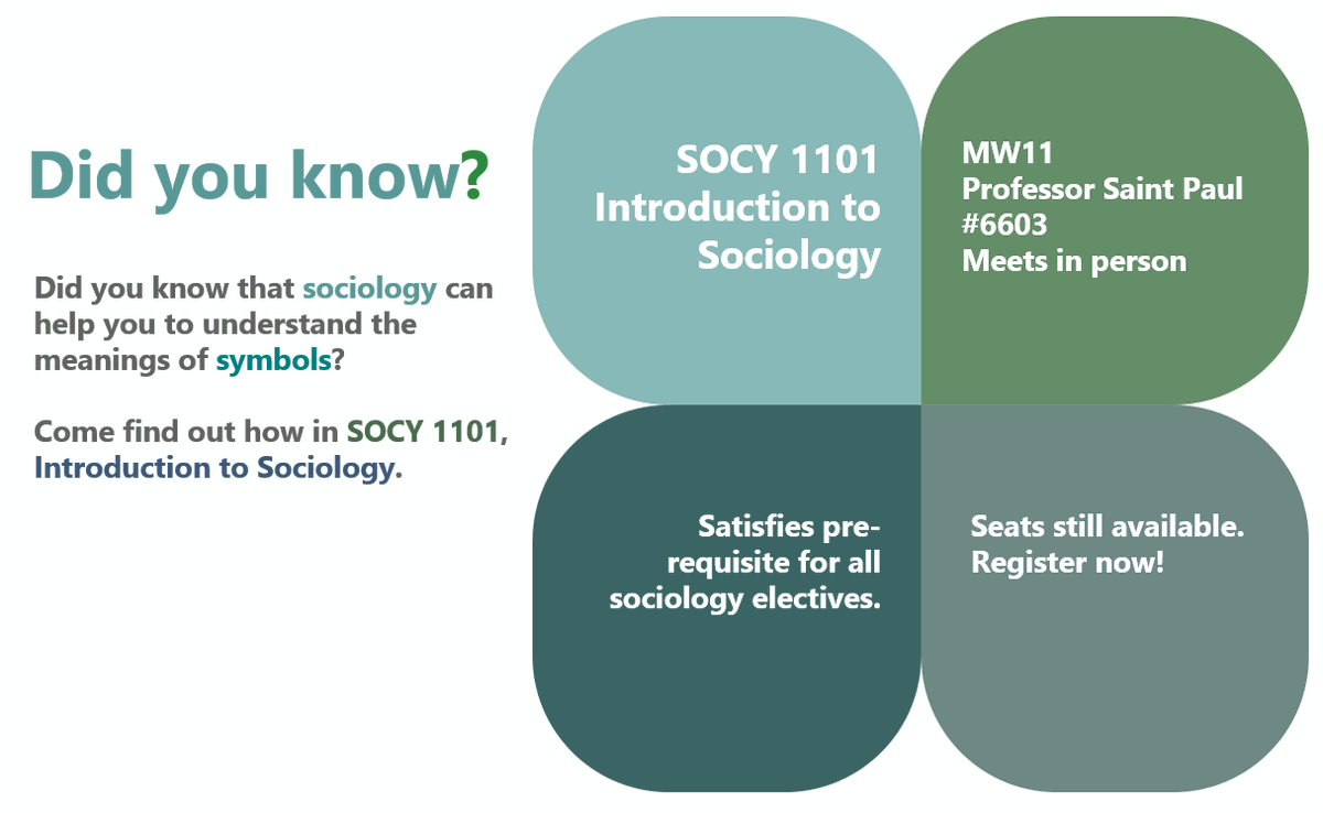 Introduction to Sociology, fall 2022. Register now!
