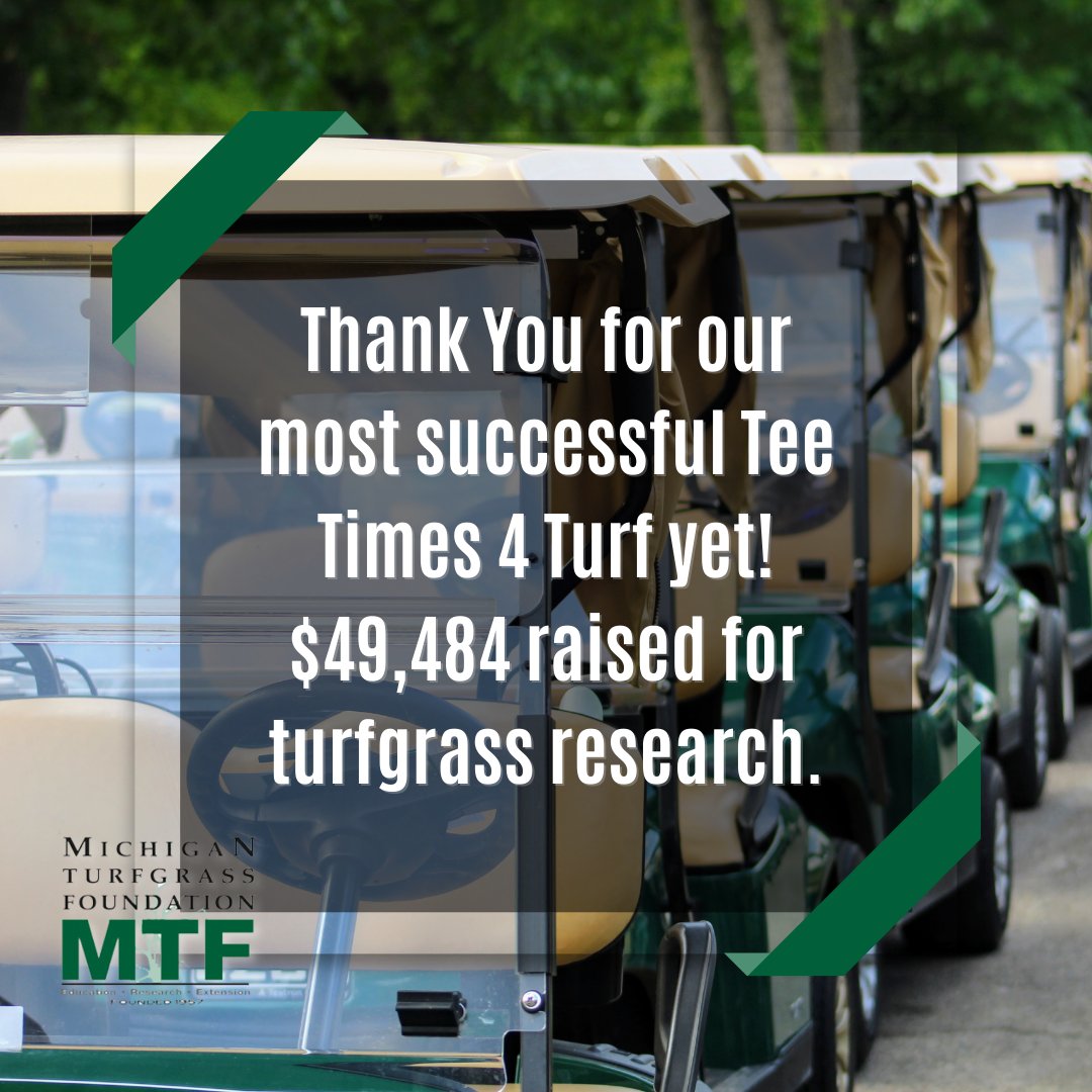miturfgrass's tweet photo. Thank you to those who bid and to all the courses that supported @teetimes4turf this year! https://t.co/wyXwtdVfmq