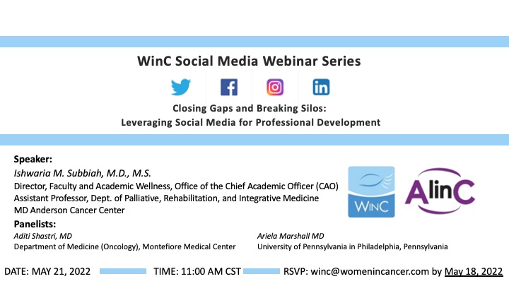 WinC - AlinC (Women in Cancer - All in Cancer) tweet media