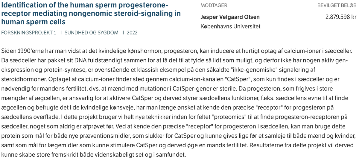 AndersReh's tweet photo. Looking much forward to collaborate with @jespervolsen and @ucdmrt from @UCPH_CPR to identify the proteins regulating #CatSper signalling in human #sperm cells through state-of-the-art #proteomics.
Thanks to @DFF_raad for supporting this important project! https://t.co/XrEkzxpDi0