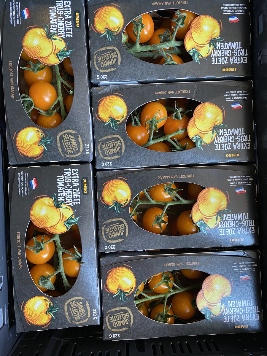 PaulvanKoppen's tweet photo. 𝗗𝘂𝘂𝗿𝘇𝗮𝗮𝗺 𝘃𝗲𝗿𝗽𝗮𝗸𝗸𝗲𝗻 ♻️
Wij vinden het belangrijk om steeds te blijven innoveren. 
Zo zijn onze gele en oranje tomaatjes sinds kort verkrijgbaar in een mooie, volledig kartonnen verpakking. Heb jij onze tomaatjes al gespot bij @JumboSupermarkt https://t.co/yRCR8VwBRE