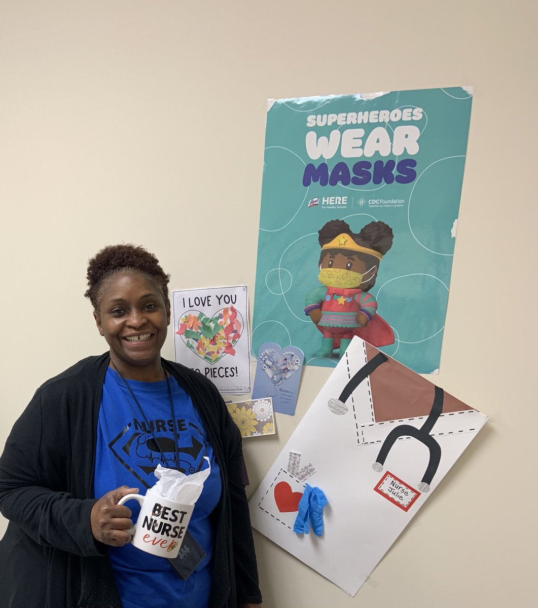 sparrott12's tweet photo. It is wonderful to work with amazing people who always put our students health and safety first. Happy National School Nurse Day, Nurse Julie!🎊🎉💯@CooperElem @SpringISD @DrMiguelSPerez @Mayra_Garcia3 @SpringISD_GCMH https://t.co/9f9crFb3KT