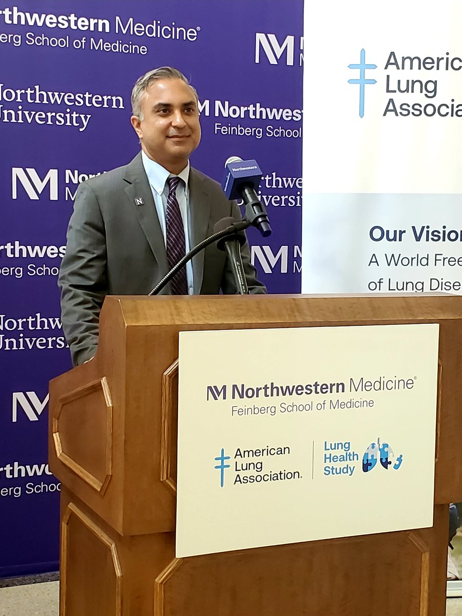 LungAssociation's tweet photo. Our @nih_nhlbi funded #LungStudy at @NorthwesternMed formally launched today. “[Until now] we haven’t really tried to focus on what influences #lung disease in one’s lifetime,” explained lead investigator @RKalhan of @NM_Lung and @NUPrevMed. Learn more at https://t.co/6r1YCO4wOO https://t.co/IfsXhDXGmN