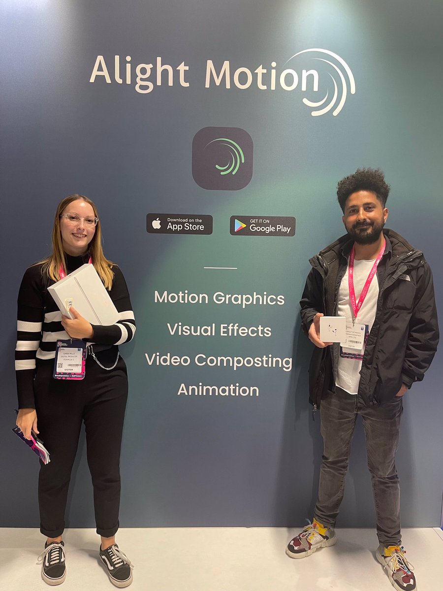 AppAlightMotion's tweet image. Congratulations to our iPad and AirPod winners at #mpts2022! Come back tomorrow for another draw at the Alight Motion booth at #U402 !!