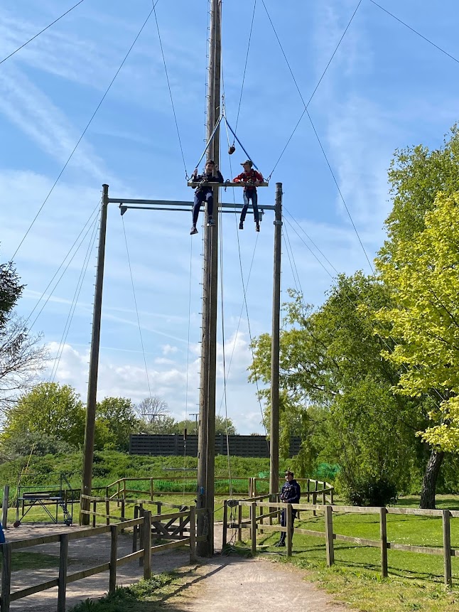 1stbeckenham's tweet photo. The Scouts had a great time at PGL Windmill Hill, with adventurous activities including climbing wall, giant swing, abseiling, Jacob's Ladder and fencing. https://t.co/EnXBAhO0eI