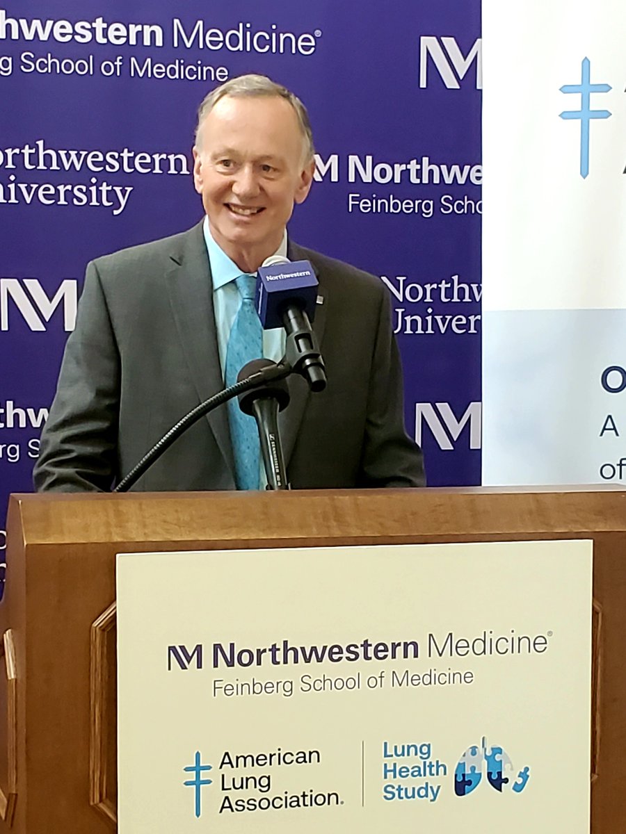 LungAssociation's tweet photo. Our National President and CEO, @HaroldWimmer, is next up at our #LungStudy launch at @NUFeinbergMed in #Chicago. “This study will be groundbreaking for all Americans,” said Harold. Additional details can be found at: https://t.co/6r1YCO4wOO https://t.co/tZgZxWCkkv