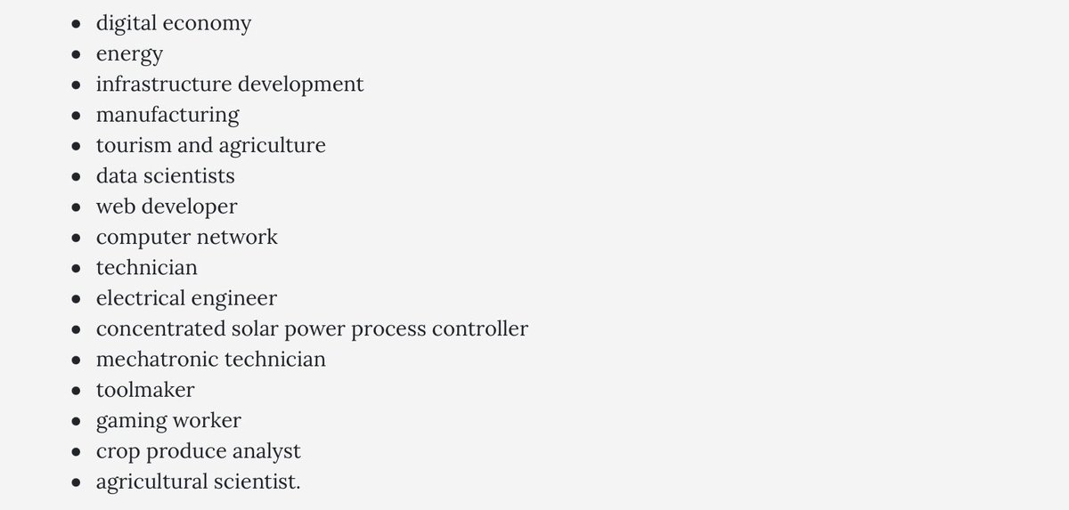 ThumaFoundation's tweet image. Unemployment is partly because of skills mismatch. 

What opportunities are available for the skill you’re developing?

The list below has some of the skills sought after according to Dr.  Blade Nzimande.

#MakingDemocracyWorkForAll
#CountDownToJune16
#36DaysToGo