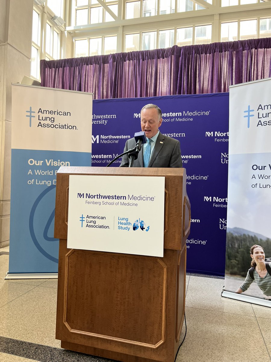 JFitzgerald_CMO's tweet photo. Excited to attend the press event for the Lung Health Cohort @NUFeinbergMed with @LungAssociation and PIs, @RKalhan and @MCarnethon with the study’s first participant. #lungstudy #lunghealth https://t.co/zFErj0p1Rl