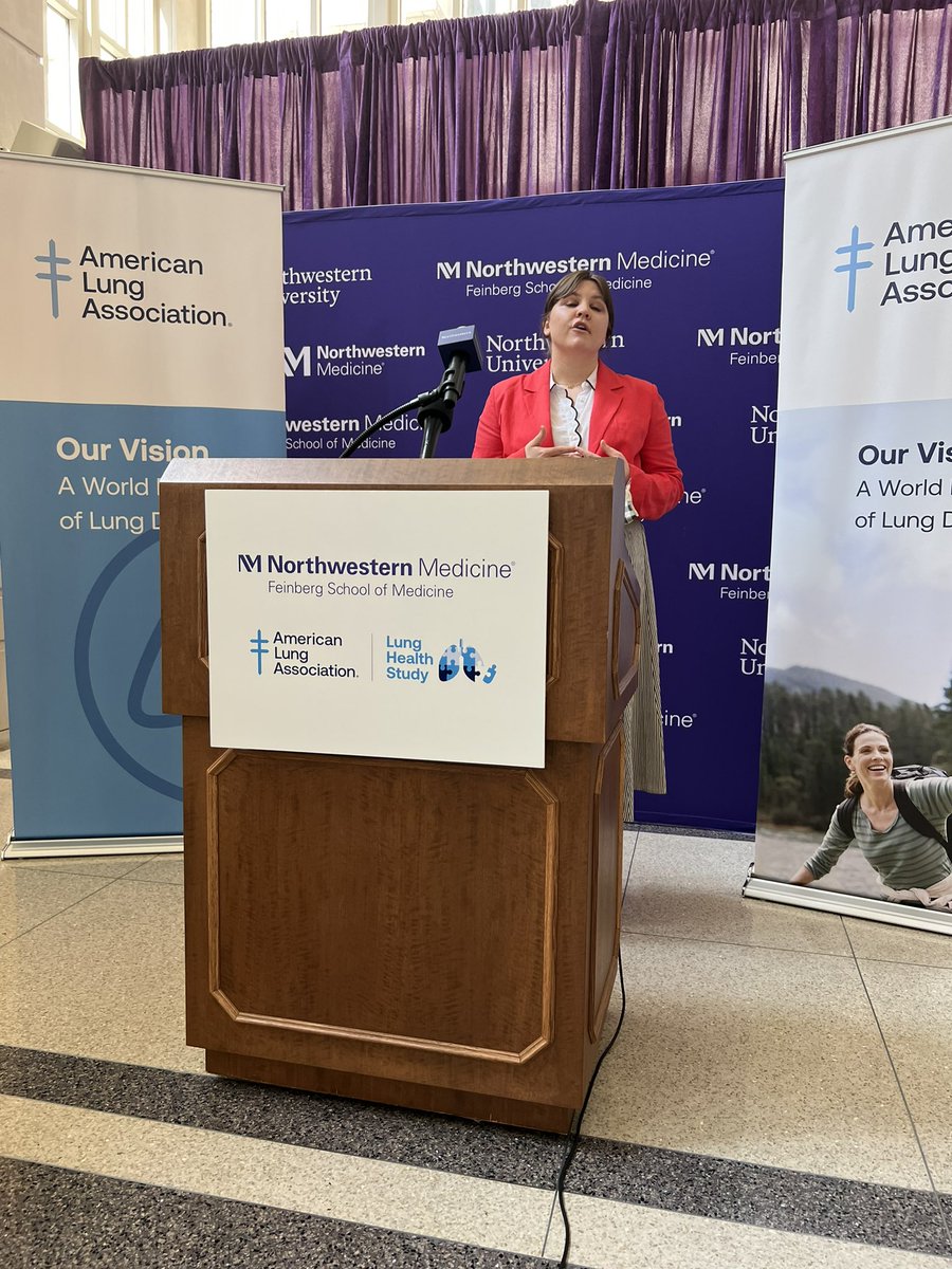 JFitzgerald_CMO's tweet photo. Excited to attend the press event for the Lung Health Cohort @NUFeinbergMed with @LungAssociation and PIs, @RKalhan and @MCarnethon with the study’s first participant. #lungstudy #lunghealth https://t.co/zFErj0p1Rl