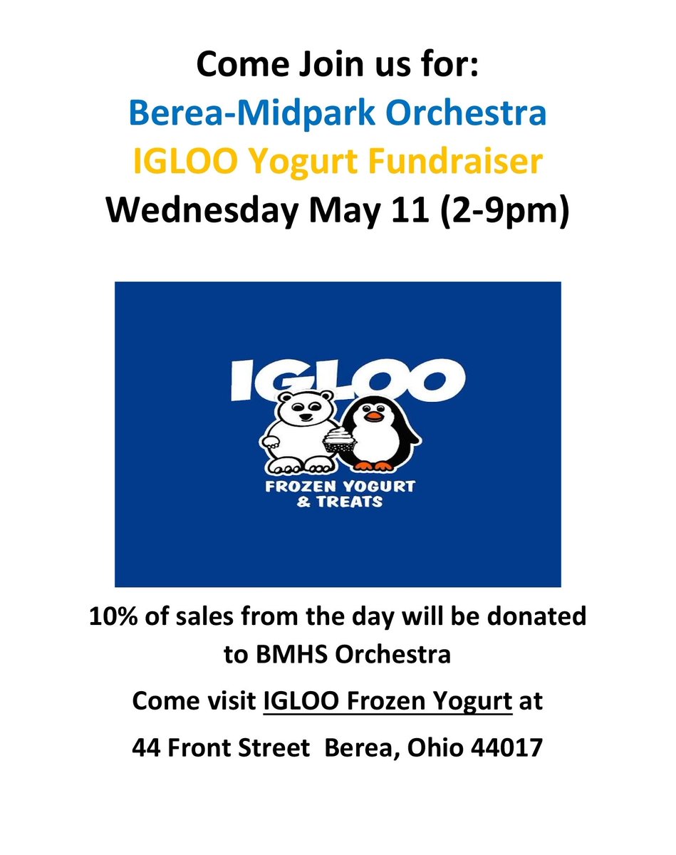 Enjoy your favorite treat with 10% of today's sales going to BMCS Ochestra! 🎻🧡💙 Don't forget to tag us on social media for entry in our weekly drawing for free gift card! Open 2pm-9pm #dairyfree #almondmilk #sugarfree #vegan #cakes #cookies #giftcards #berea #clevelandvegan
