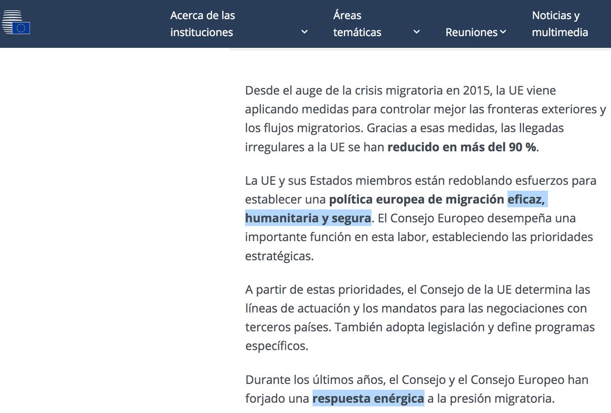 <a href="/maydayterraneo/">SMH - AITA MARI</a> @oficialBRAH <a href="/javierbauluz/">Javier Bauluz</a> #Politicasmigratorias que matan son "enérgicas" pero no son ni "eficaces",  ni "humanitarias" ni mucho menos "seguras". Más demagogia deshumanizante aquí: consilium.europa.eu/es/policies/eu…