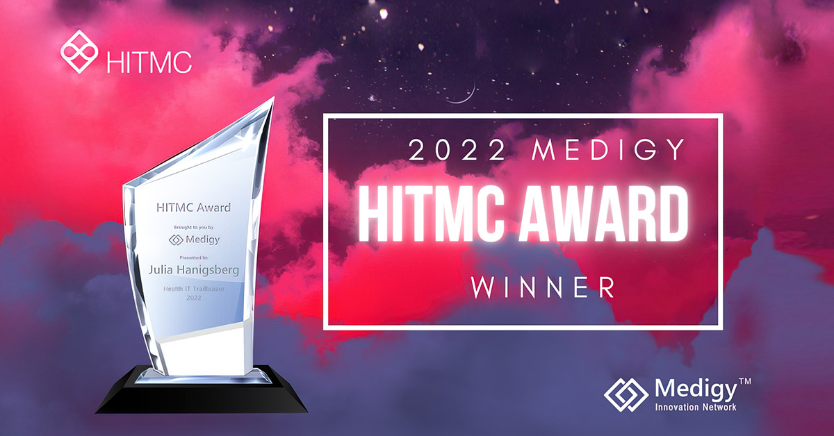 MEDITECH's tweet photo. Congratulations, Julia Hanigsberg, President &amp; CEO, @HBKidsHospital named #HITMC Healthcare IT Trailblazer of the Year!  https://t.co/y46EHHWNyd @Hanigsberg #HealthIT #WomeninHIT https://t.co/EF16ipsJQg