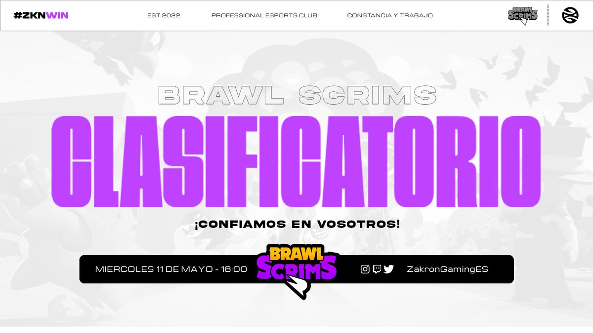 ⚔️QUALIFER DAY⚔️
Estaremos jugando los clasificatorios de la <a href="/RUSHGGBS/">RUSHGG Brawl Stars</a> en el área de #BrawlStars contamos con el apoyo de ustedes!!

<a href="/BlackGodBS/">BlackGod</a> analista
@GeN_GGWP manager

🗡️Jugadores
<a href="/HK_Brawlstars/">HK</a> 
<a href="/ArdaKeskinBS/">Arda Keskin</a> 
<a href="/BurakkerimD/">LuXiN</a> 
<a href="/Karmax60/">Karma</a> 

#ZKNWIN