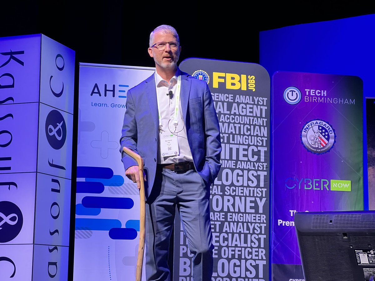 InfraGardBHM's tweet photo. Great kickoff at CyberNow 2022 with keynote Rob Ferrill from UAB on cyber near miss. https://t.co/oMC0WsYapg