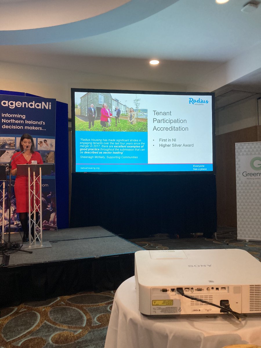 RadiusHousing's tweet photo. Our Director of Communities, Loma Wilson spoke today at @agendani's #HousingNI Conference.
Highlighting the importance to Radius of our Tenant Participation Accreditation and the value to tenants of having a voice that is heard by the CEO!
#WeAreRadius #housing #tenantfirst https://t.co/8UM0InCDXq