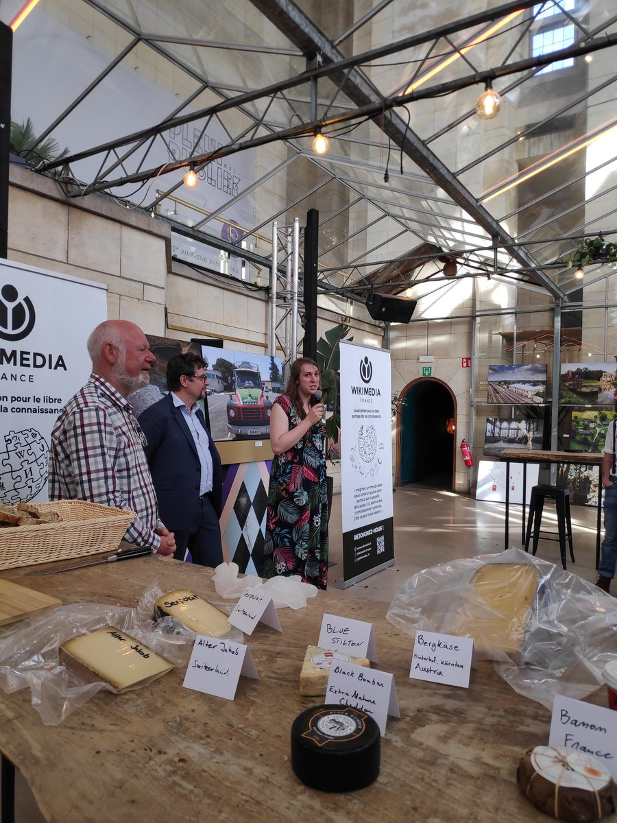 CMFrancoise's tweet photo. #Wikicheese starts! With an introduction made by @capucine_marin president of @Wikimedia_Fr, the president of Wikimedia Belgium and of course, #HenriVerdier French digital ambassador! https://t.co/pLY9Tv1snD