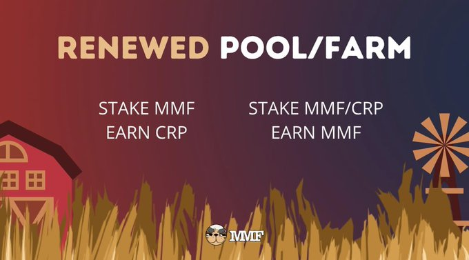 🐶 <a href="/MMFcrypto/">Na Dai</a> Renewed Pool &amp; Farm For <a href="/CroPredict/">CRO Predict</a>

✅Stake MMF
✅Earn CRP
🗓️(Starts in 17 hours)

✅Stake CRP/MMF LP
✅Earn MMF

⬇️Farm Here:
mm.finance/farms

#FLS
