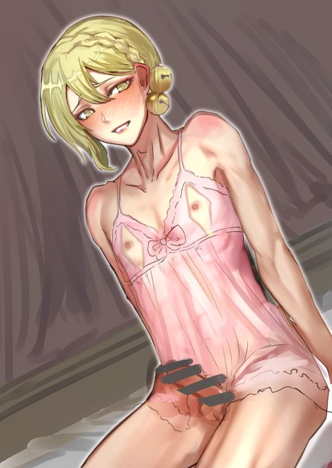 女顔男子にスケスケセクシーネグリジェを着せたいだけの絵をぬったやつ 