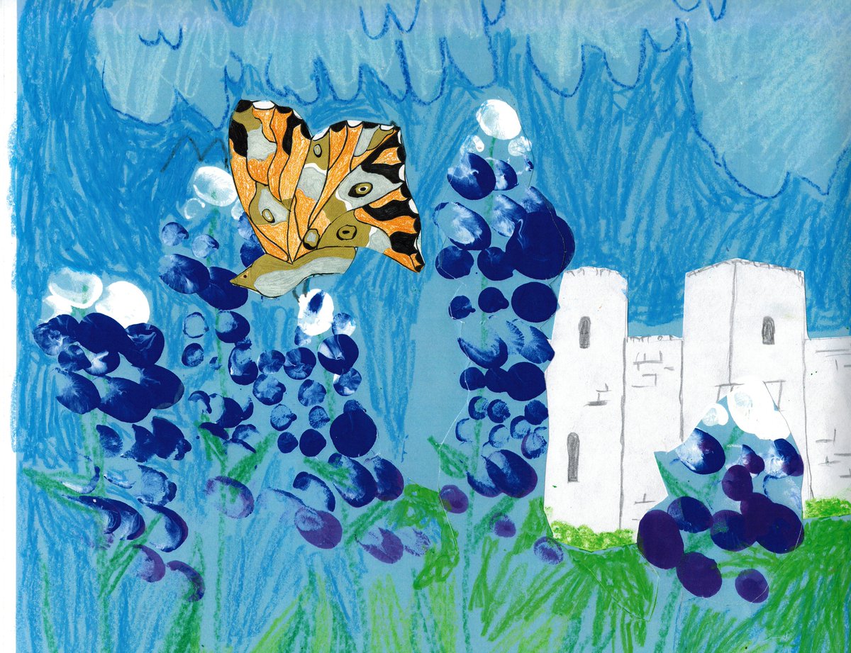 janekurtz's tweet photo. It's hard to imagine anything more wonderful to work on this spring day than butterflies...their amazing journeys...student art: @carolsettgast1...research and images flowing from #Kansas to #Ethiopia. Enlarging all of us. The power of #citizenscience in action. #ReadySetGoBooks https://t.co/ZI3CLXHkHL